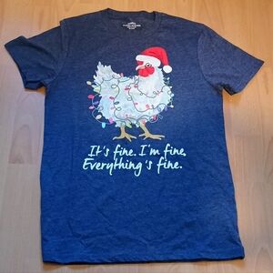 Holiday Chicken Tee Size S